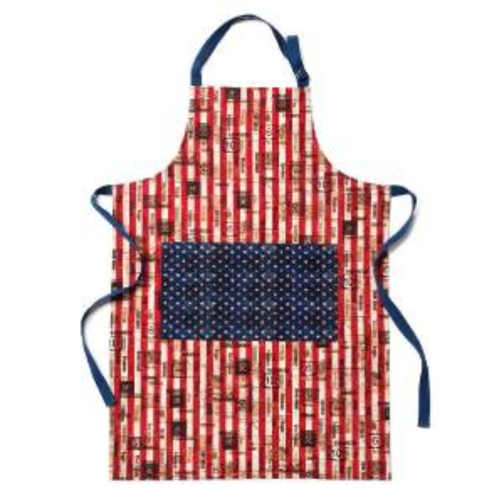 Stars and Stripes Apron Red White and Blue